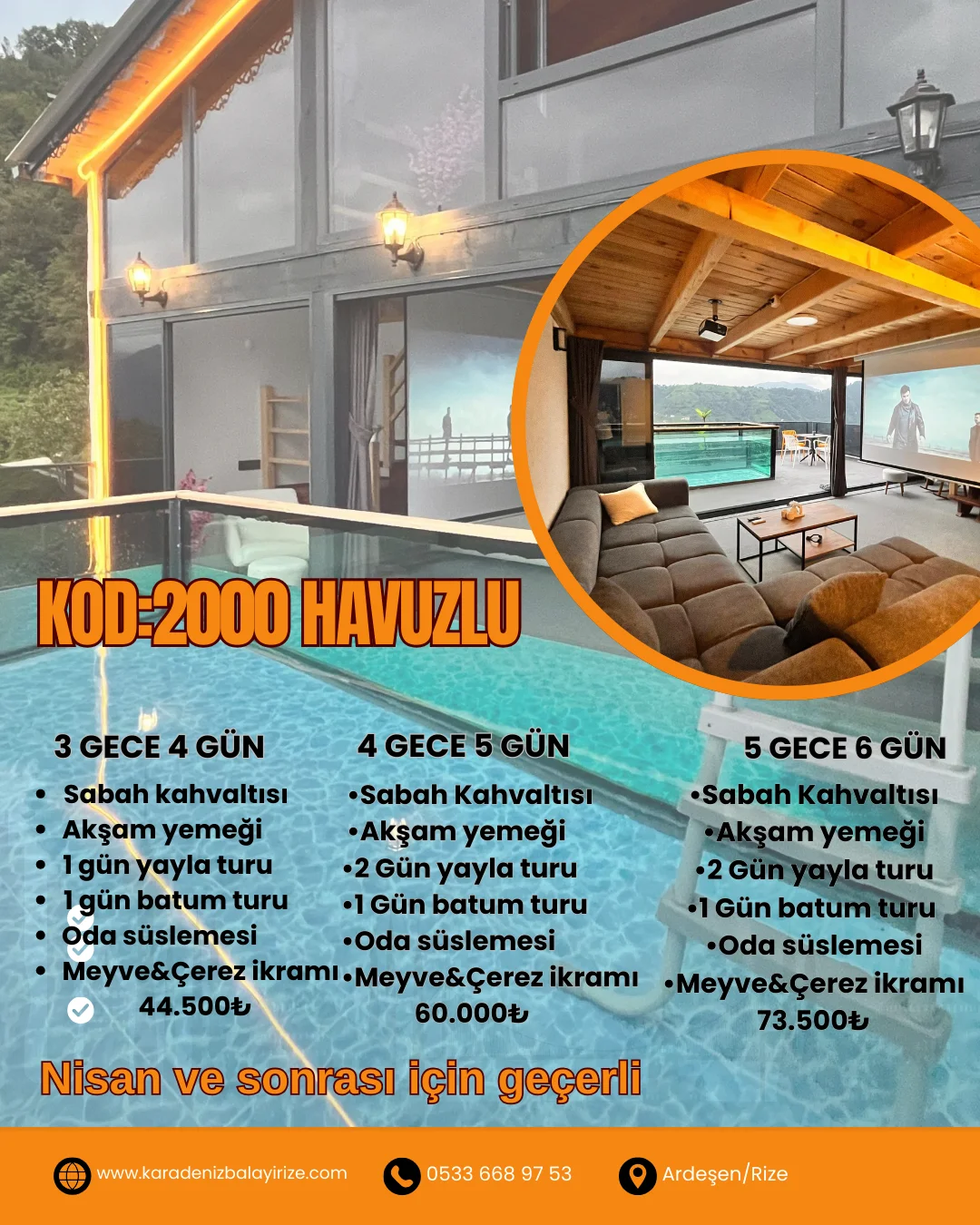 KOD:2000 HAVUZLU ( Yaz paketi) - Görsel 1